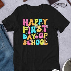 Happy First Day of School PNG, 1st day of school Png, Back to School Png, First Day Of School Png, Teacher Png, Hello school Png