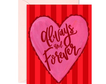 General/Friendship Greeting Cards - Always and Forever - Love - Wedding - Anniversary - Single Card A-2