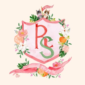 Custom Watercolor Crest Design - Artwork / Digital File