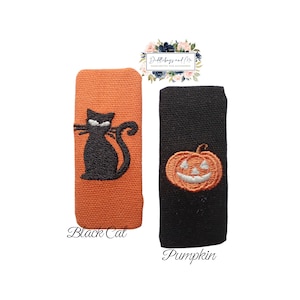 Halloween Snap Clip, Black Cat Hair Clip, Pumpkin Barrette, Toddler hair Clips, Orange And Black, 3 Inch Hair Clips, Halloween Bows,