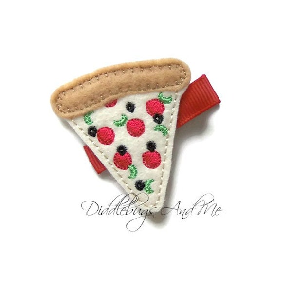 Pizza Hair Clip, Slice of Pizza Hair Clip, Girls Pizza Hair Clip, Pepperoni Pizza Hair Clip, Slice of Pizza Hair Clip, Girls Hair Accessory