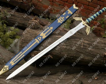 Handgefertigtes Legend of Zelda Stahl Schwert, Cosplay Replica mit Scheide