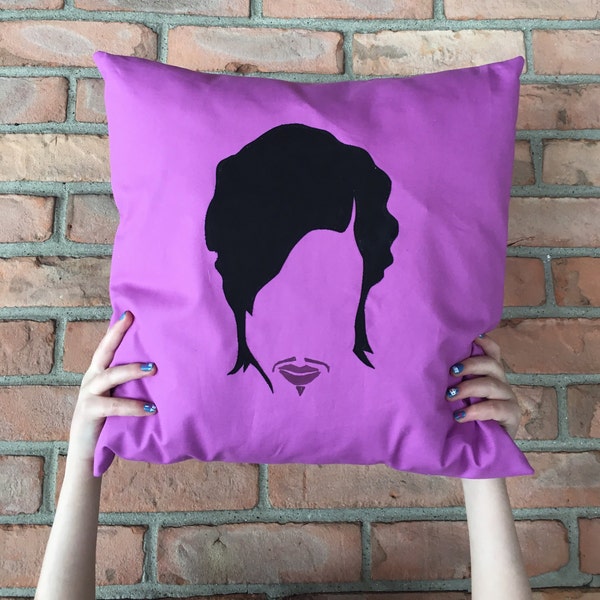 Prince inspired decorative pillow, silhouette art, silhouette design, silhouette vintage, pillow cover, pillow insert, pillow sham