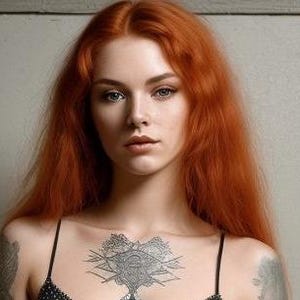 18+  redhead with tattoos / nswf art /AI girl /Ai Waifu / Gifts for girls/Ai Generated Artwork/Anime Ai Art/AI girl / models bundle of 50