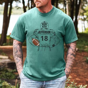 Personalized Football Shirt - Matching Football Player Tee - Adult Youth Team Name - Sports Cheerleader tshirt - Matching fan outfits