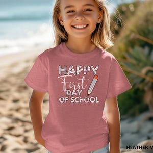 Personalized Back to School Kids Shirt - Cute Back to School Shirt - Boy Name Toddler Tee - Custom Name Pencil Shirt - 1st Day of School