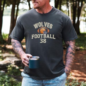 Personalized Football Team Shirt - Matching Football Player Tee - Adult Youth Team Name - Sports Cheerleader tshirt - Matching fan outfits