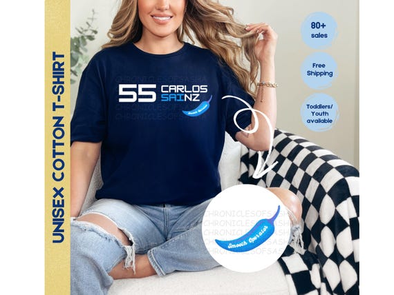 Unisex Carlos Sainz Shirt 2025 Formula 1 Driver - Williams F1 | Smooth Operator | Chili | Fan Gift Race Merch | 55 | Adult | Toddler | Youth