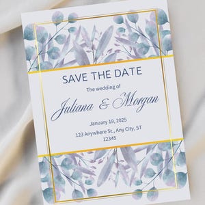 Save The Date Template, Editable Save The Date Template, Canva Editable Template, Instant Download Digital Template, Printable Template
