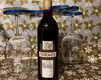 Wine Bottle Glass Holder | Tabletop Wine Accessory Gift