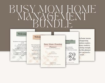 Home Management Planner Bundle for Moms (Printable PDF)