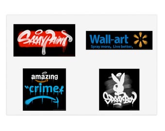 Stedelijke graffiti-stickers, brandalism Street Art-stickers, kluisje, laptop