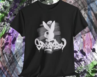 Spray Boy Graffiti T-Shirt: Urban Street Art Cotton Urban Artist Tee