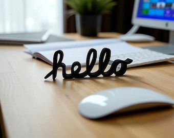 3D gedrucktes Apple „Hello“ -Logo - Benutzerdefinierte Farben und mehrere Größen erhältlich