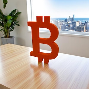 3D Printed Bitcoin Logo – Multiple Sizes & Custom Colors – Crypto Decor – Free Shipping