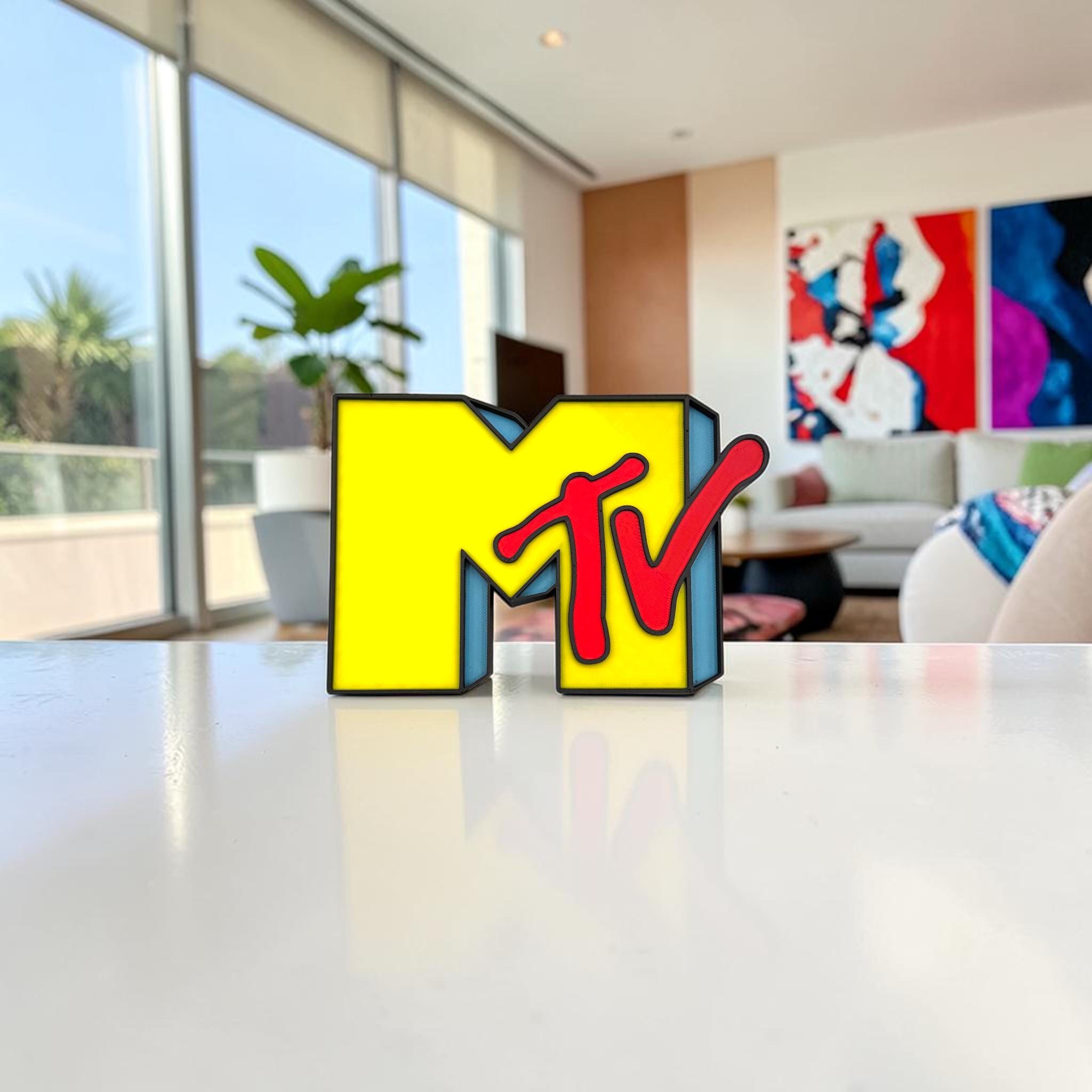 Retro MTV Logo Sign – 90’s Throwback Decor (6” • 8” • 10” • 12”) - Etsy