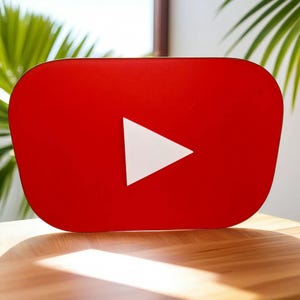 3D Printed Play Button – Content Creator Decor - Custom Sizes - Free Shipping