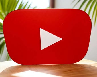3D Printed Play Button – Content Creator Decor - Custom Sizes - Free Shipping