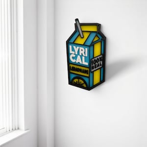 3D Printed Lemonade Carton Wall Decor – Hip-Hop Aesthetic – Wall Mountable – Free Shipping