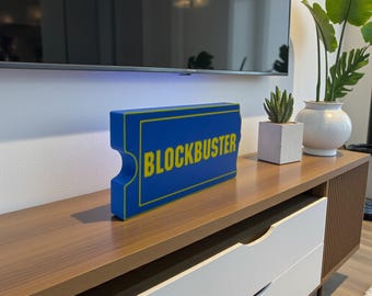 Blockbuster Logo Sign • Retro Movie Room Decor • Home Theater Wall Sign • 4” 6” 8” 10”