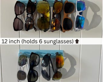 Horizontal Sunglasses Holder Organizer Rack – Space-Saving Wall/Closet Mount for Eyewear Storage at Home