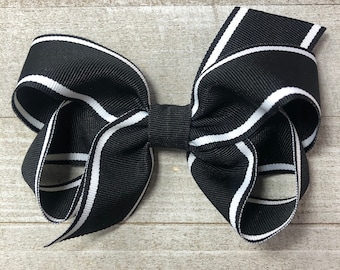 Black and White Hair Bow