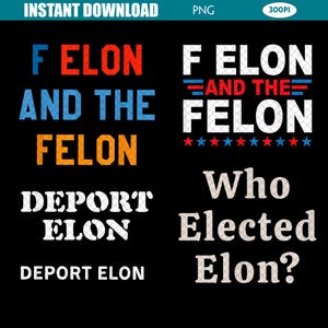 F' Elon Musk e o criminoso Donald Trump Download instantâneo, hilário, png, democratas, presente de Biden