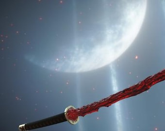 Rivers of Blood Katana Elden Ring Shadow Of The Erdtree Twice FDM 3D Printed DIY Kit