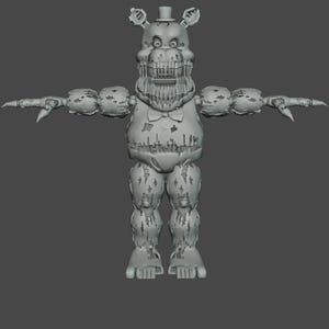 Nightmare Fredbear Animatronic Cosplay Costume Furry Five Nights at Freddy&#39;s 4 STL 3D Model for 3D Printing