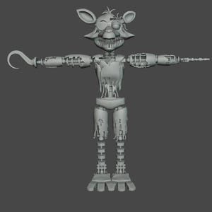 Withered Foxy Animatronic Cosplay Costume Furry Five Nights at Freddy&#39;s 2 STL 3D Model for 3D Printing