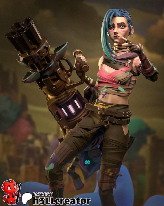 Jinx 1/12 Model Arcane League of Legends Figurine Hand