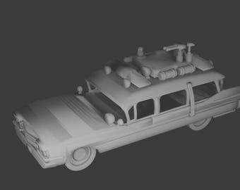 Modèle 3D STL de chasseurs de fantômes de voiture Ecto-1 pour l'impression 3D de cosplay et de décoration