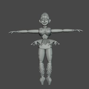 Ballora Animatronic Cosplay Costume Furry Five Nights at Freddy&#39;s Sister Location STL 3D Model for 3D Printing
