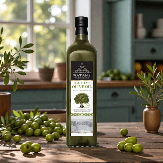 Palestinian Extra Virgin Olive Oil – Cold Pressed, Organic, Authentic, 750ml Bottles, Pack of 12