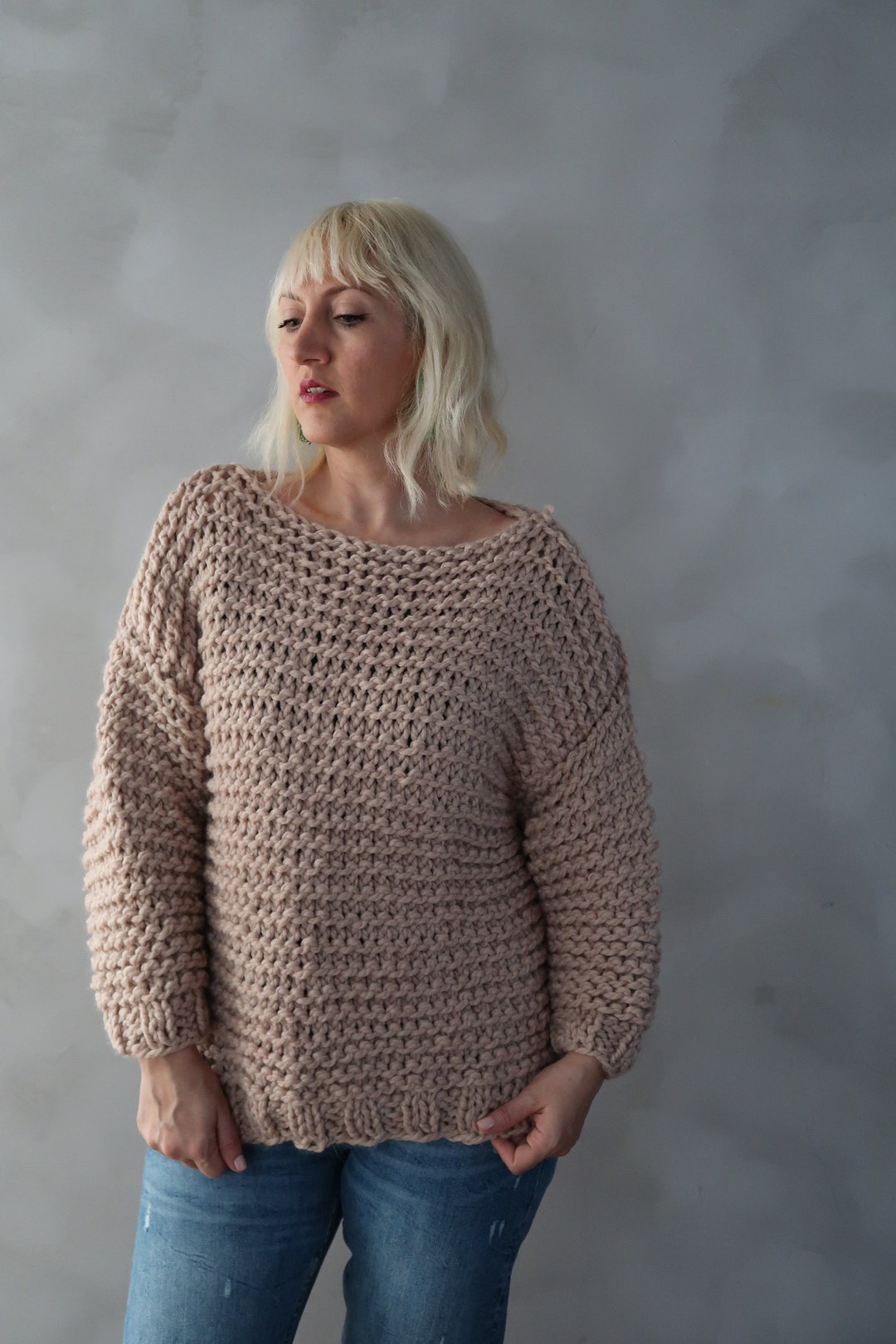 Chunky Sweater / Chunky Knit Sweater / Very Thick Sweater / - Etsy