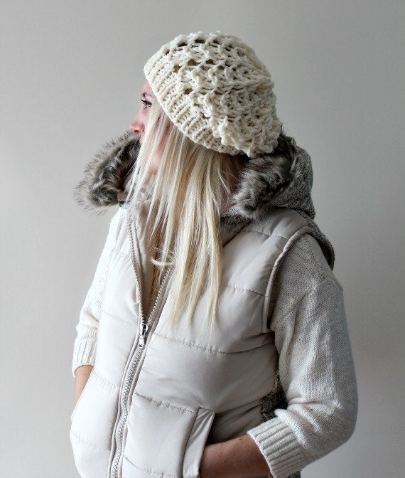 ivory wool hat