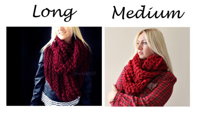 Infinity Scarf Chunky Knit Scarf Knit Scarf White Knit - Etsy