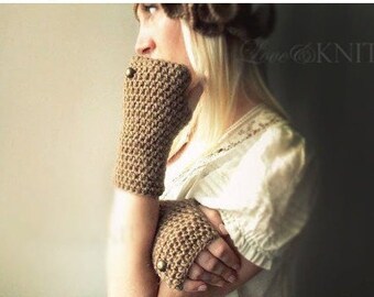 Verkoop beige vingerloze handschoenen dames vingerloze handschoenen winter handschoenen gezellige handwarmers sms&#39;en handschoenen mitts halve vinger handschoenen knop handschoenen