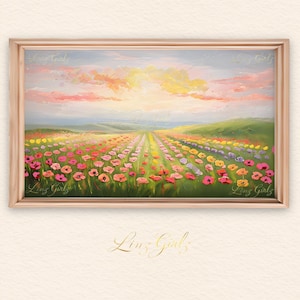 Poppy Field Landscape︳Wizard of Oz Wicked Impressionistic Whimsical Oil Painting︳Over the Rainbow︳Home Wall Decor Nursery︳DIGITAL DOWNLOAD
