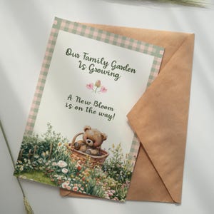 Pregnancy Announcement Garden Growing Printable Card︳Flower Market Theme︳New Baby Arrival Gender Neutral︳Social Media Reveal︳DIGITALDOWNLOAD