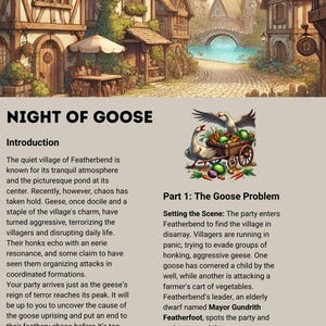 The Complete Goose Saga - A D&D 5e One-Shot Trilogy (Levels 2-9) image 7