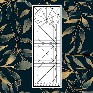 Blackwork Lesezeichen Muster Persephone Printable PDF
