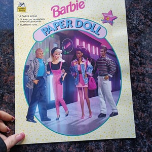 Barbie paper doll book set for paper dolls precut and easy to assemble