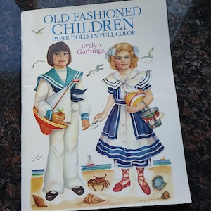 old fashioned children complete paper doll booklet