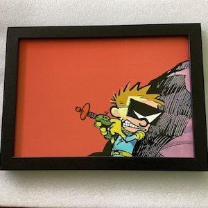 Calvin and Hobbes Spaceman Spiff framed print