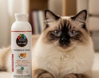 Thermique Rinse Cat Hair Shampoo & Conditioner, PH Balanced Thermo-Protective Formula For Pet Coat