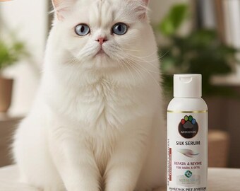 Silk Protein Serum For Cat Hair, High Performance Repair & Revive Formula For Pet Coat