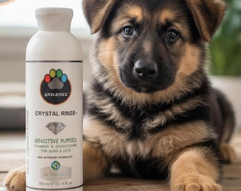 Crystal Dog Hair Shampoo & Conditioner, PH Balanced And Hypoallergenic Formula For Sensitive  Puppies