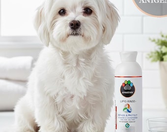 Lipid Rinse Dog Shampoo & Conditioner, PH Balanced Restorative Hair Wash for Dogs and Cats