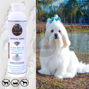 Moisturizing Shampoo & Conditioner For Dogs, Crystal Rinse Moisturizing Pet Shampoo , Natural Dog Shampoo, Dog Grooming, Natural Cat Shampoo